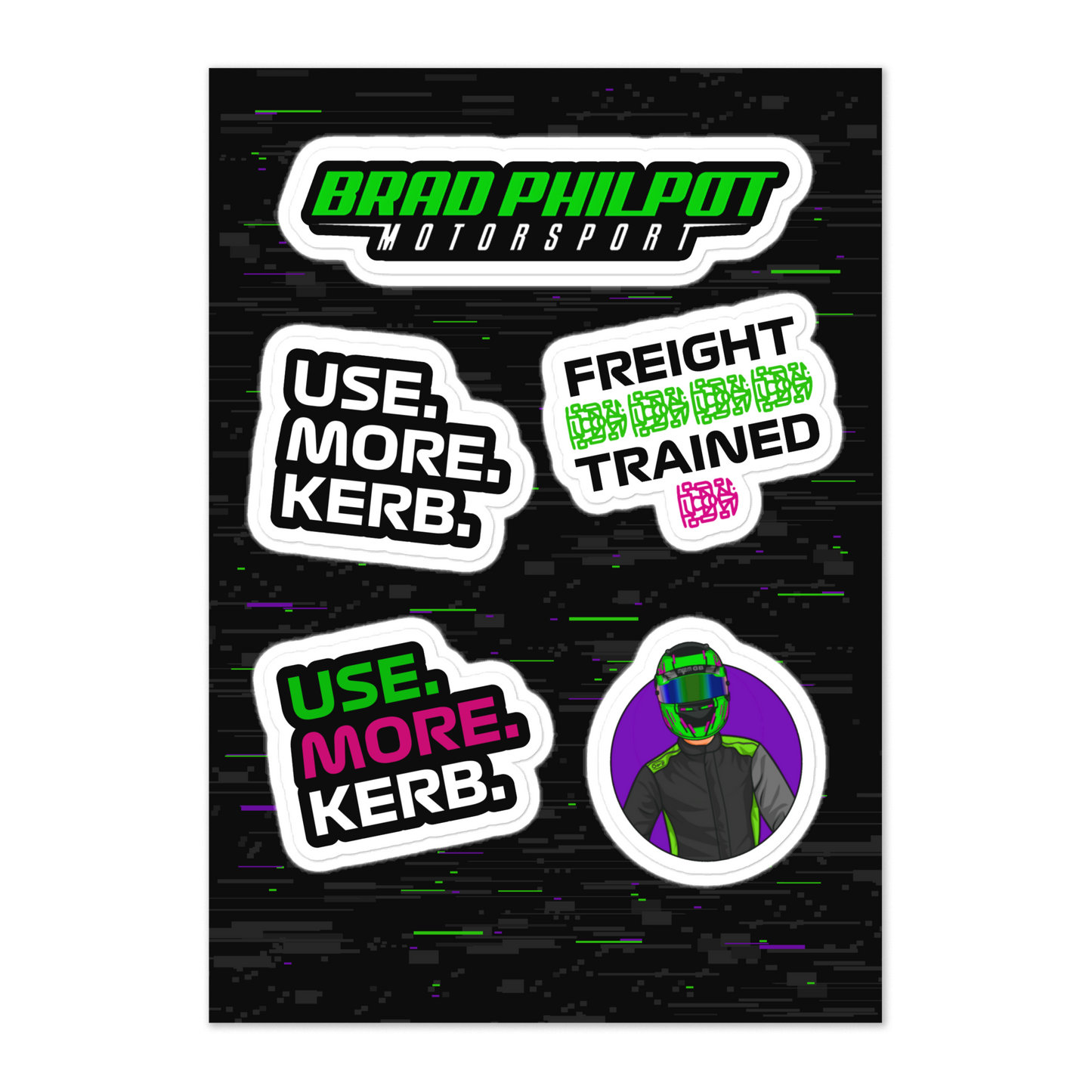 Brad Philpot Motorsport Sticker Sheet